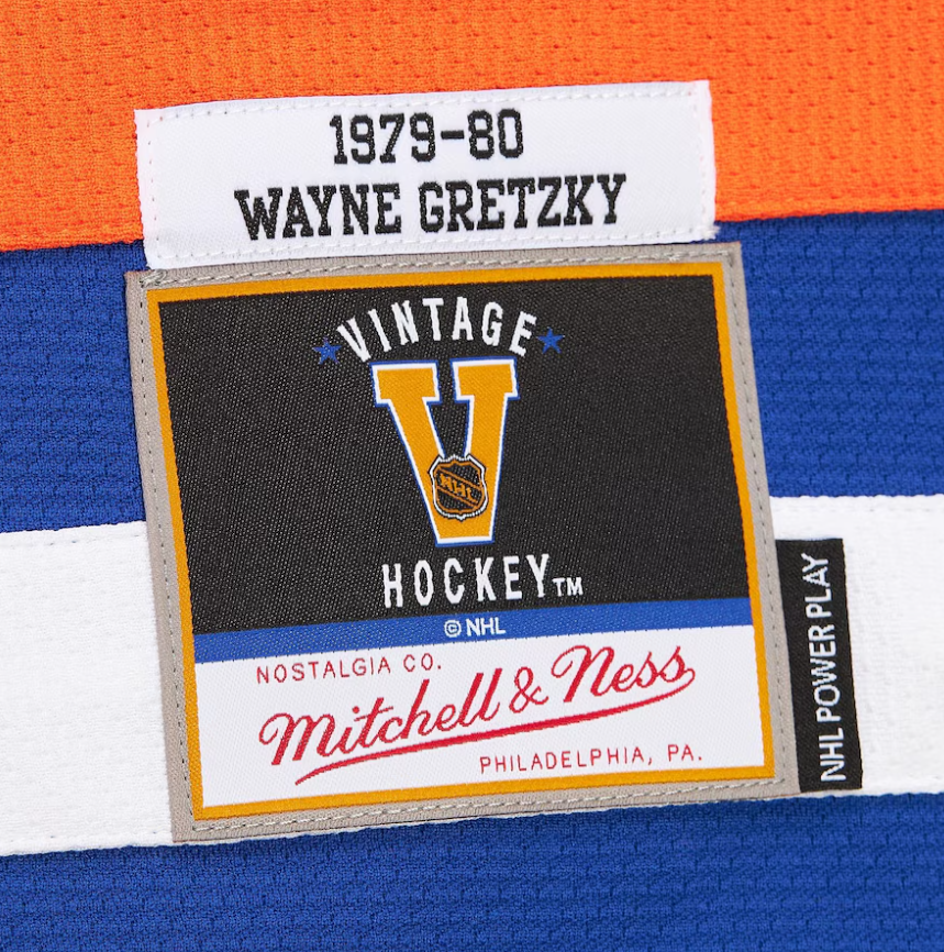 Wayne Gretzky Edmonton Oilers Mitchell & Ness 1979/80 Power Play Throwback Jersey - Royal