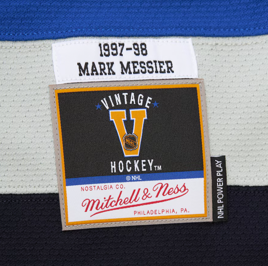 Men's Mark Messier Vancouver Canucks Mitchell & Ness 1997/98 Power Play Throwback Jersey - White