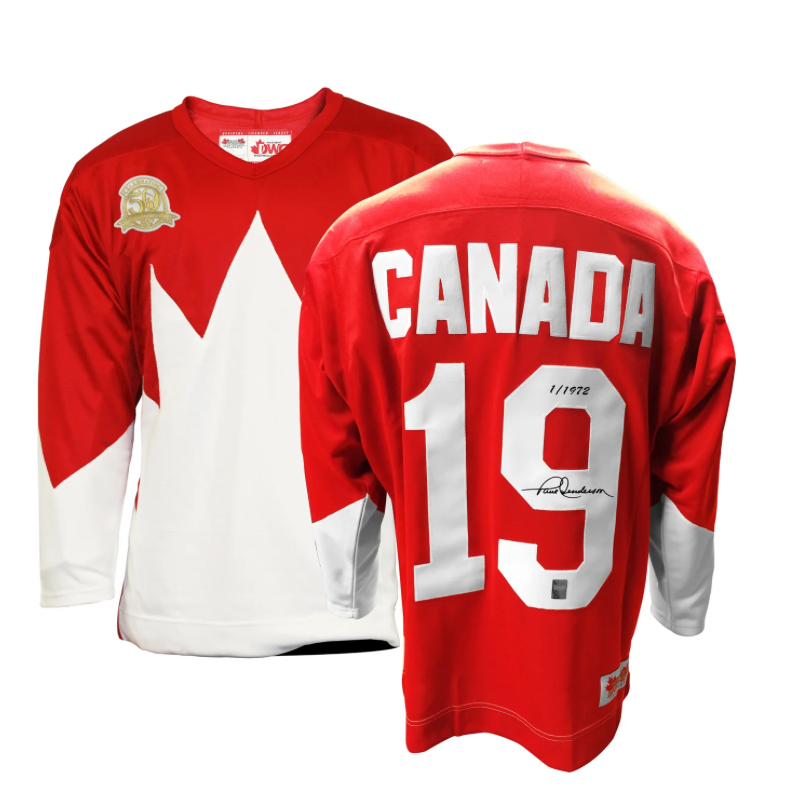 Paul Henderson Team Canada 50th Anniversary Limited Edition Autographed 1972 Summit Series Hockey Jersey - Red