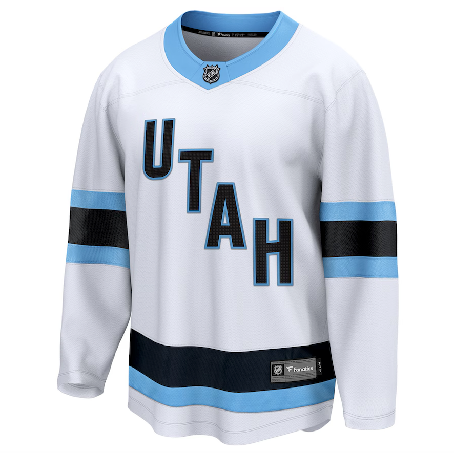 Men's Fanatics White Utah Hockey Club Breakaway Away White Blank Player Jersey