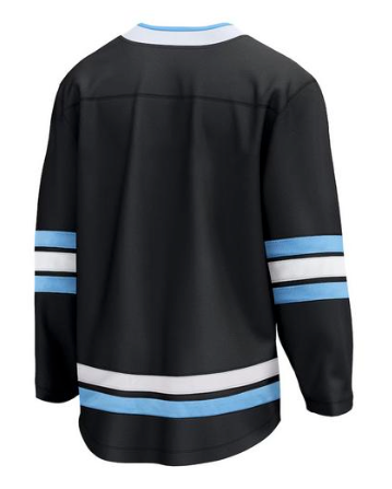Men's Fanatics Utah Hockey Club Breakaway Home Black Blank Player Hockey Jersey