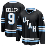 Men's Fanatics Utah Hockey Club Breakaway Home Black Clayton Keller Hockey Jersey