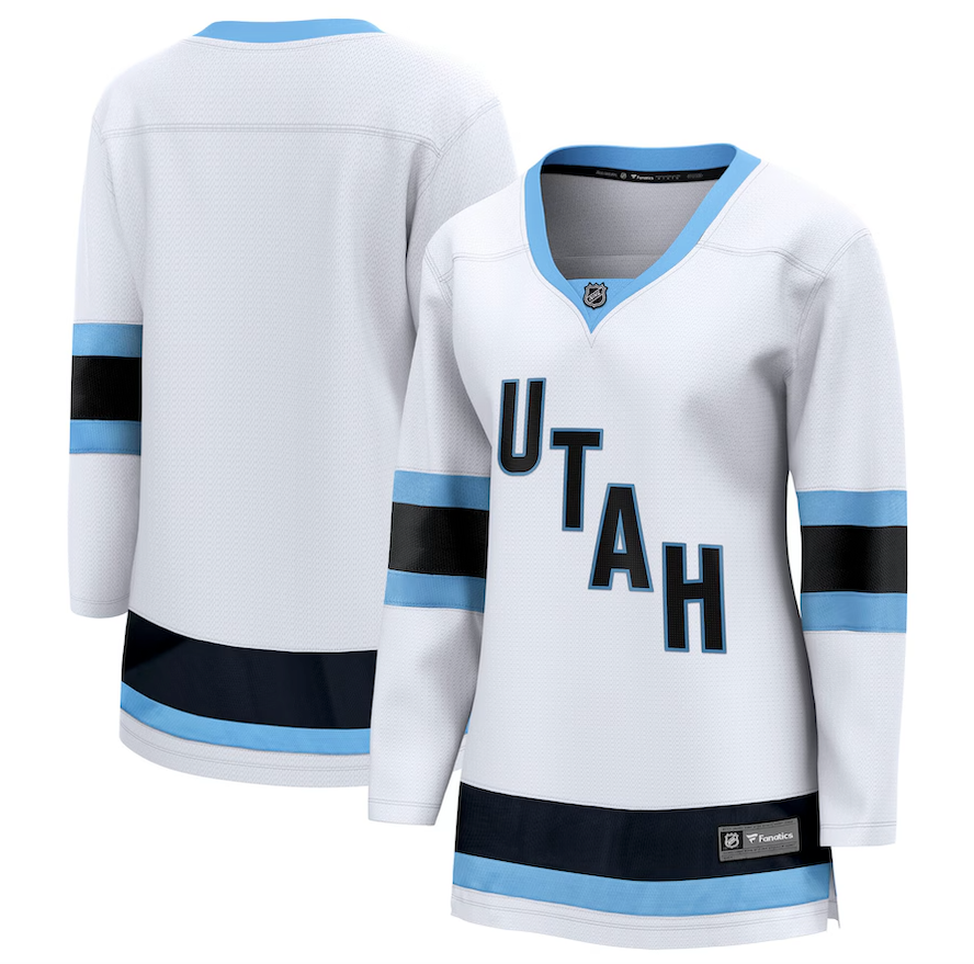 Women's Fanatics Utah Hockey Club Breakaway Away White Blank Player Hockey Jersey