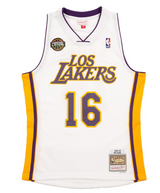 Pau Gasol Los Angeles Los Lakers Mitchell & Ness 2008-09 Hardwood Classics Swingman Jersey - White