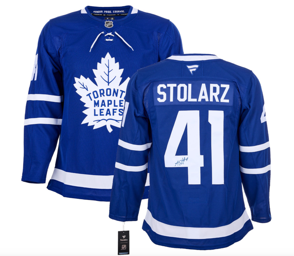 Anthony Stolarz Signed Toronto Maple Leafs Fanatics NHL Hockey Jersey - With COA & Hologram