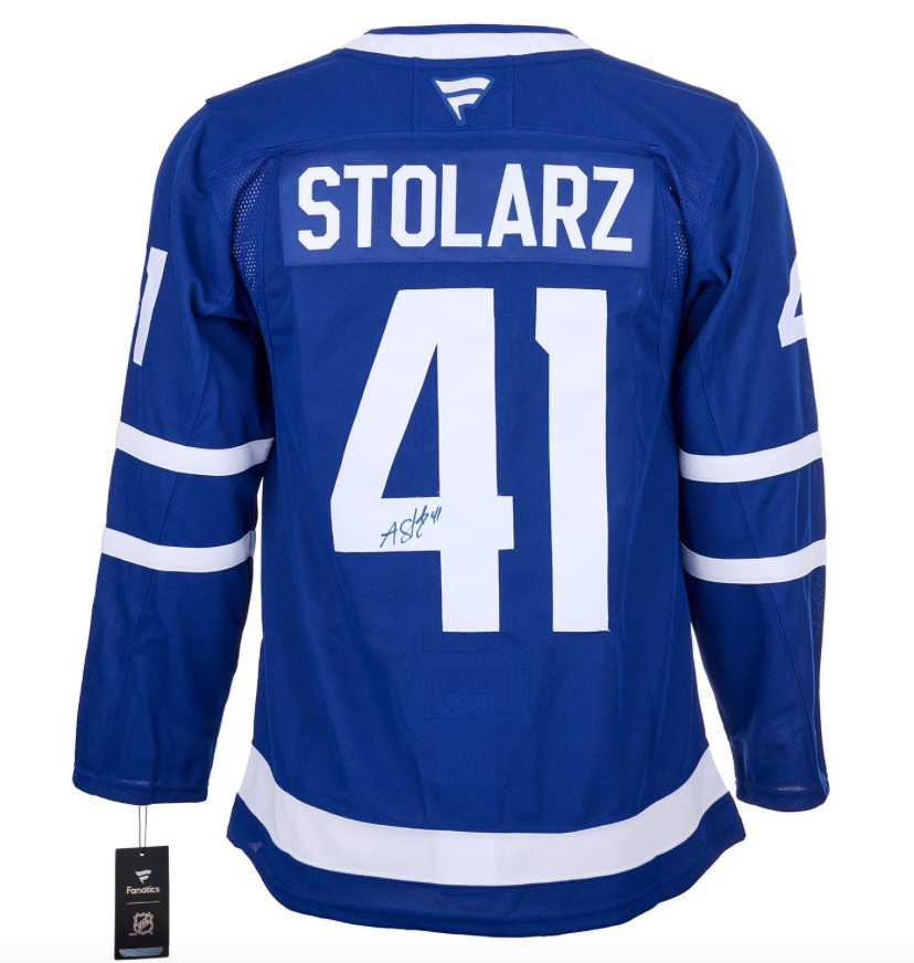 Anthony Stolarz Signed Toronto Maple Leafs Fanatics NHL Hockey Jersey - With COA & Hologram
