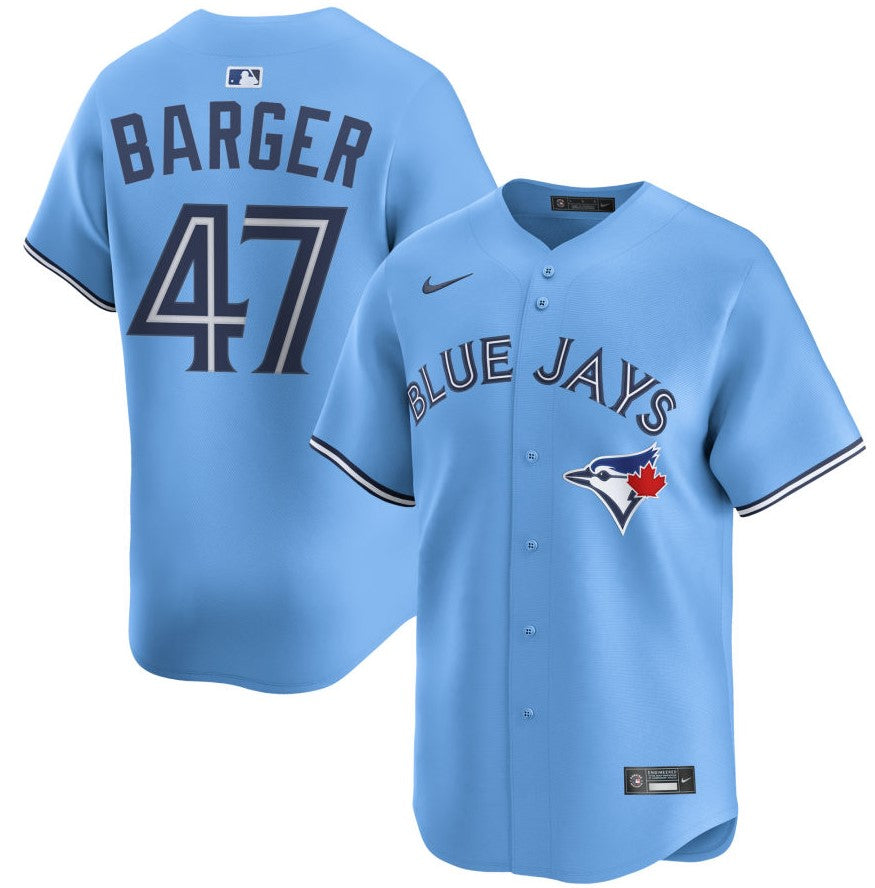 Men's Toronto Blue Jays Addison Barger Powder Blue MLB Baseball Player Jersey