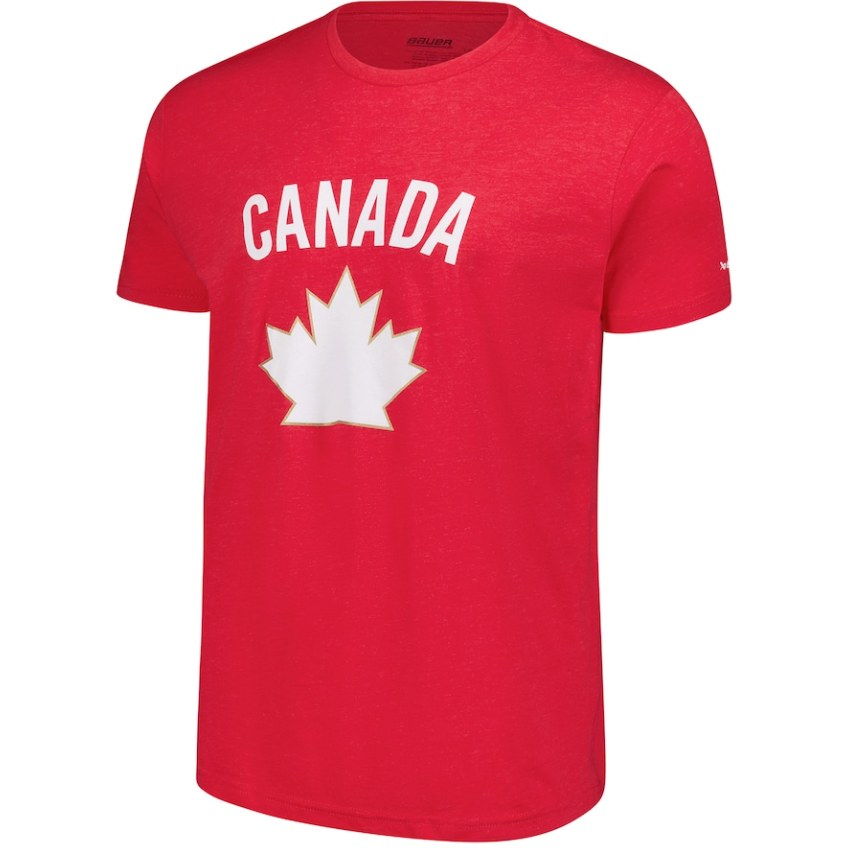 Unisex Red Hockey Canada Team Canada Graphic T-Shirt By Bauer