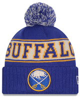 Men's Buffalo Sabres NHL New Era Men's Blue Retro Chill Knit Pom Hat