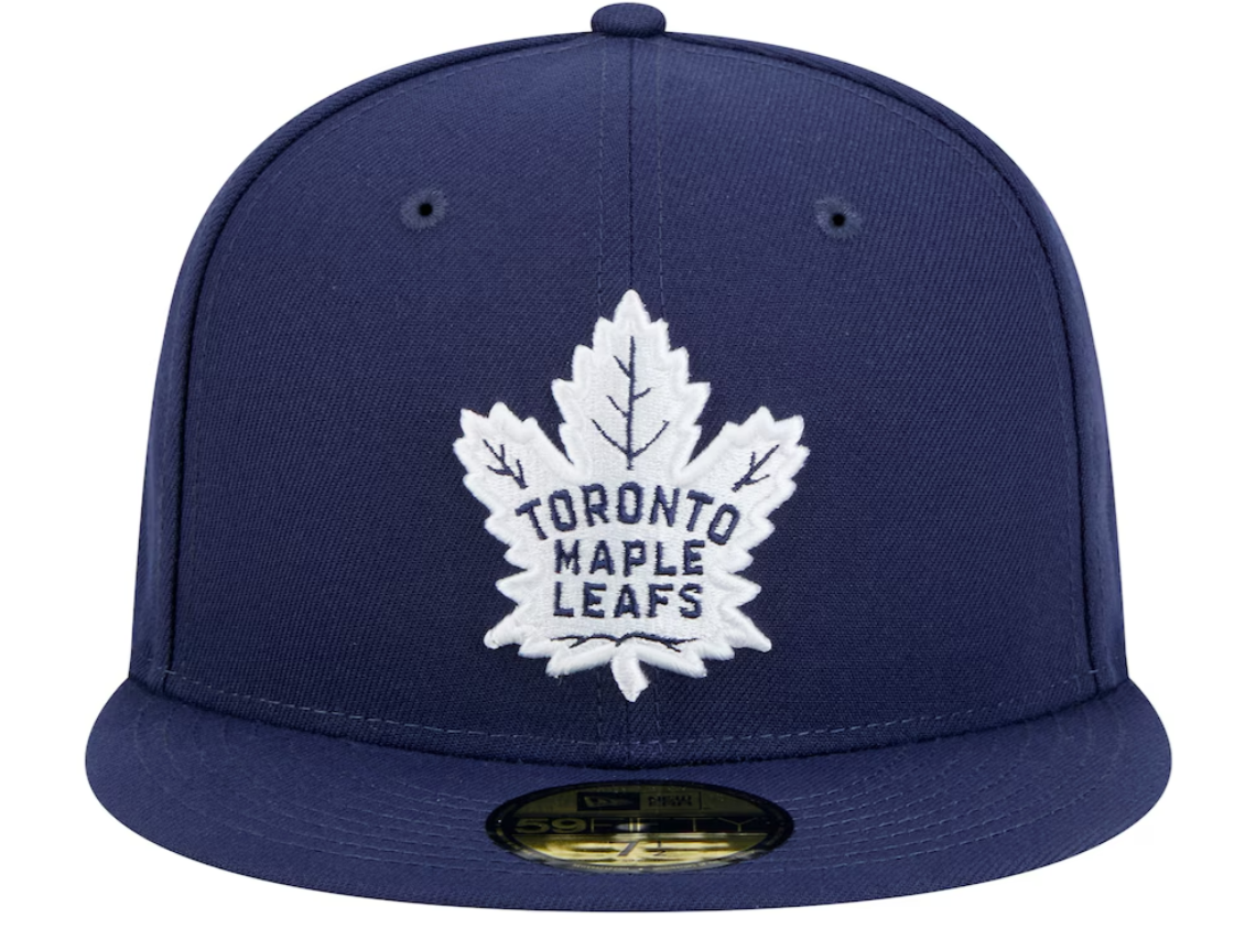 Men's Toronto Maple Leafs NHL Hockey New Era Core 59FIFTY Fitted Hat - Navy