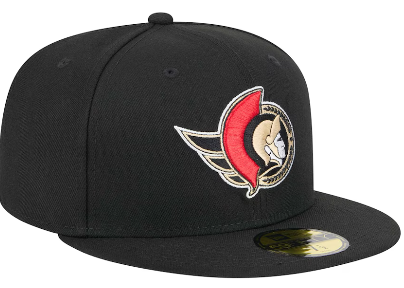 Men's Ottawa Senators NHL Hockey New Era Core 59FIFTY Fitted Hat - Black