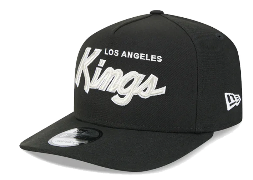 Men’s Los Angeles Kings New Era Script 9FIFTY A-Frame Snapback Adjustable Hat – Black