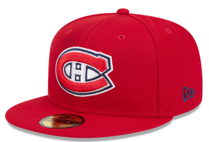 Men's Montreal Canadiens NHL Hockey New Era Core 59FIFTY Fitted Hat - Red