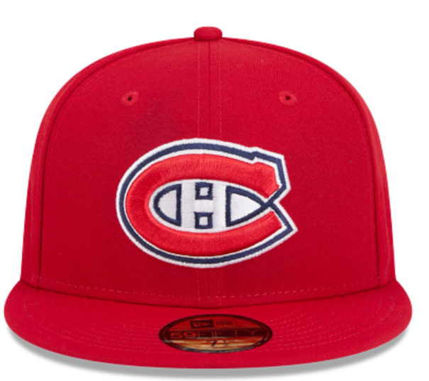 Men's Montreal Canadiens NHL Hockey New Era Core 59FIFTY Fitted Hat - Red