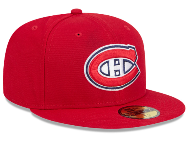 Men's Montreal Canadiens NHL Hockey New Era Core 59FIFTY Fitted Hat - Red