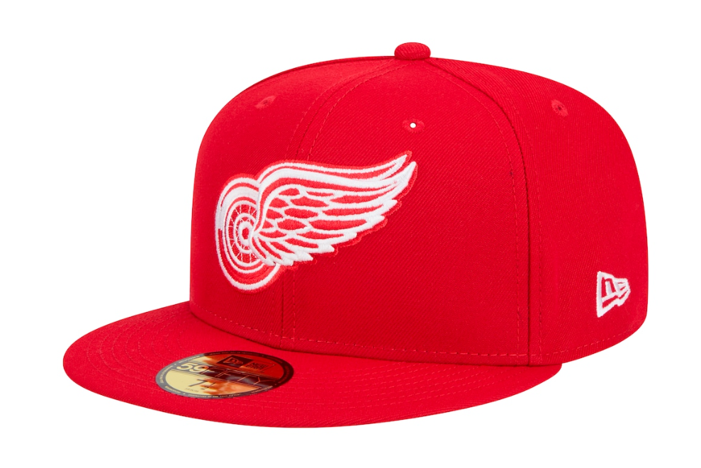 Men's Detroit Red Wings NHL Hockey New Era Core 59FIFTY Fitted Hat - Red