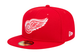 Men's Detroit Red Wings NHL Hockey New Era Core 59FIFTY Fitted Hat - Red