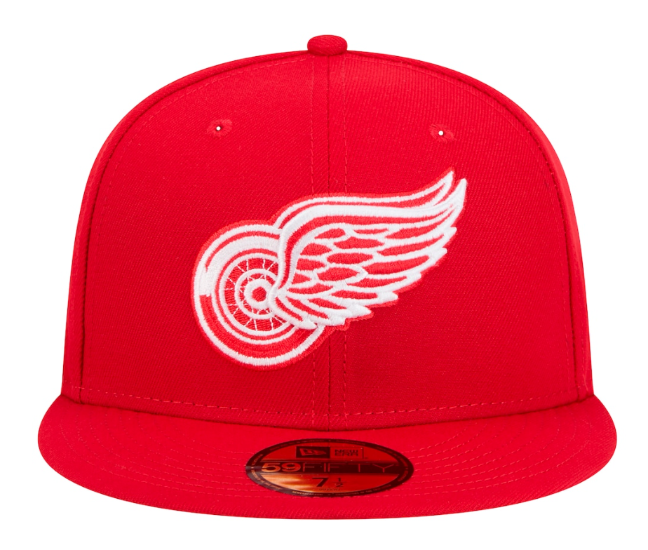 Men's Detroit Red Wings NHL Hockey New Era Core 59FIFTY Fitted Hat - Red