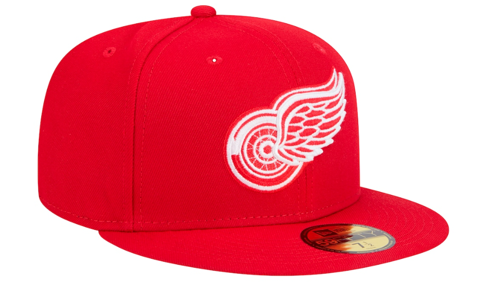 Men's Detroit Red Wings NHL Hockey New Era Core 59FIFTY Fitted Hat - Red
