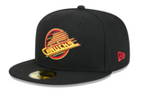 Men's Vancouver Canucks NHL Hockey New Era Core 59FIFTY Fitted Hat - Black