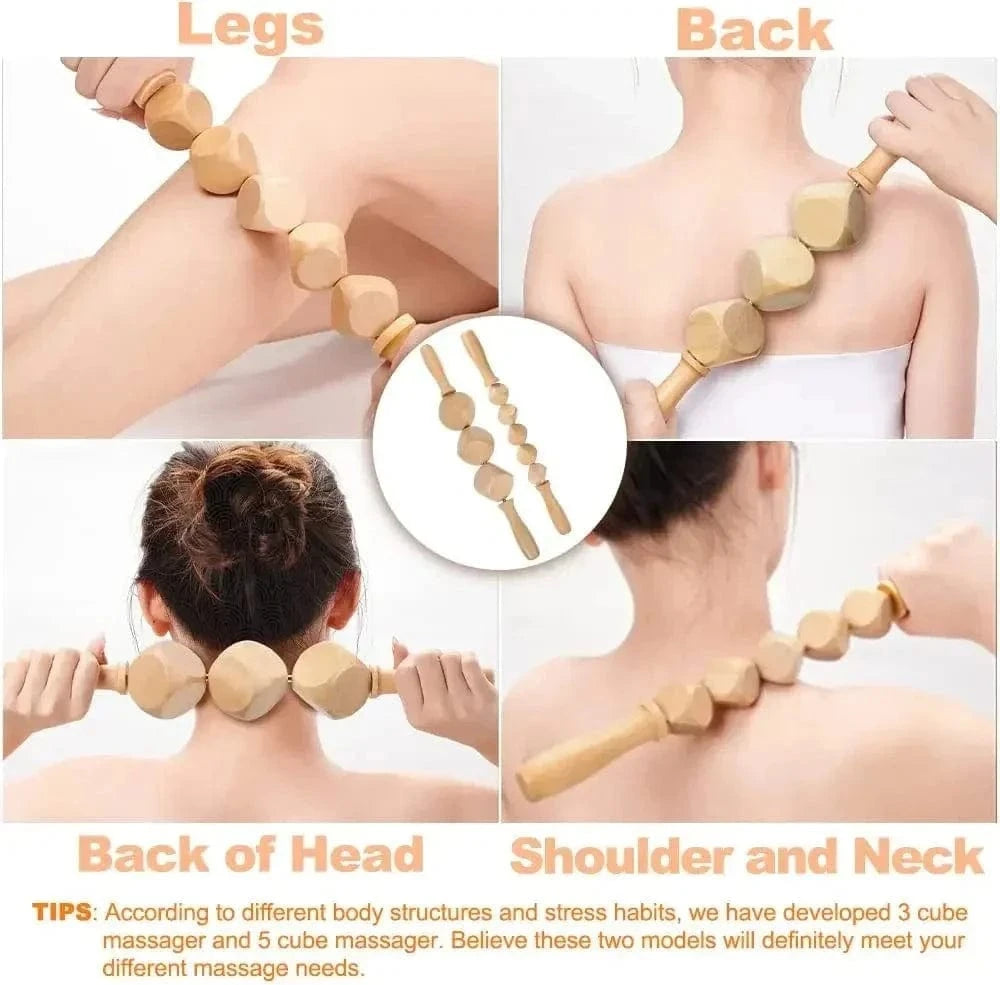 2/4/6/8PCSWooden Body Massager Set – Beech Wood Tools for Relaxation & Muscle Relief