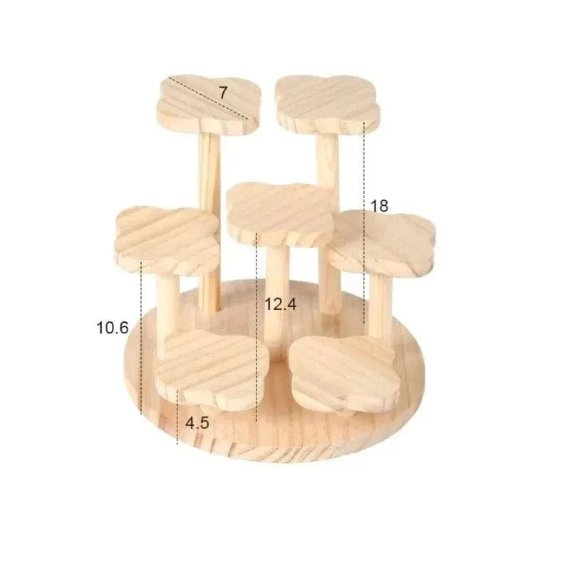 Wooden Display Riser Stand – 3-Tier Organizer Shelf for Figures & Decor