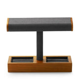 Solid Wood Watch Display Stand – T-Bar Jewelry Organizer for Men & Women