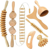 2/4/6/8PCSWooden Body Massager Set – Beech Wood Tools for Relaxation & Muscle Relief