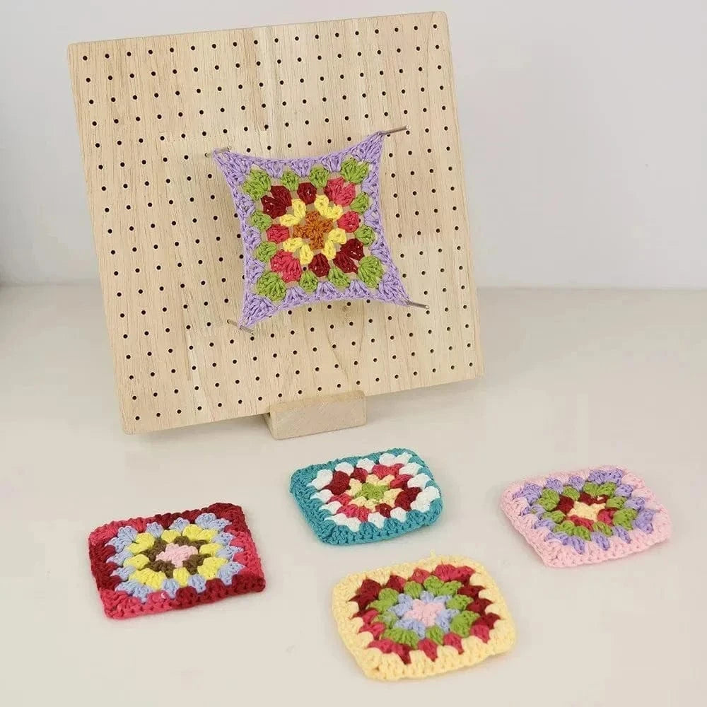 Wooden Crochet Blocking Board – Knitting & Granny Square Project Tool