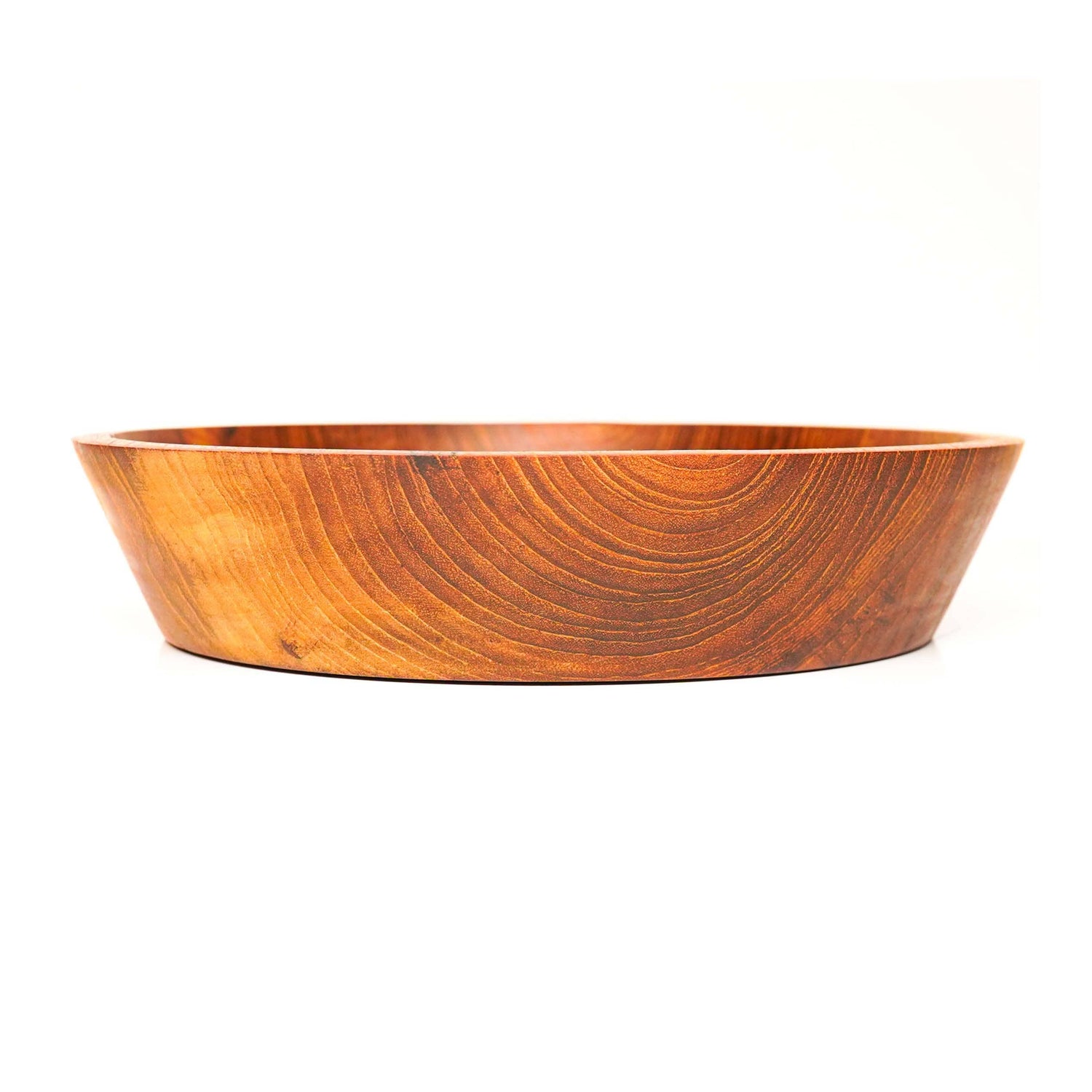 Slanted Side Teak Wood Bowl - Jumbo