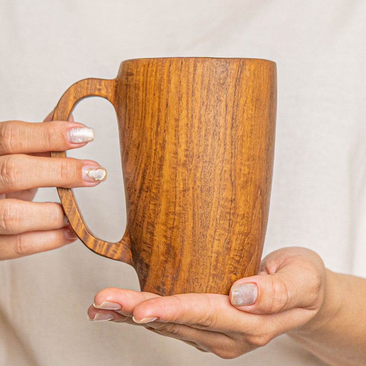 Teak Wood Coffee Mug