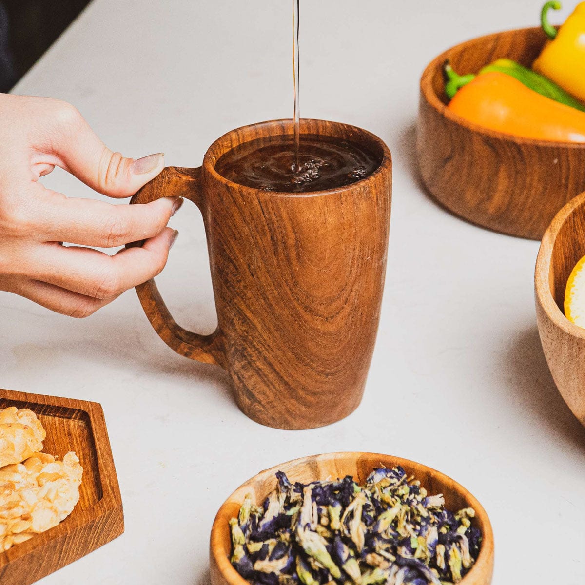 Teak Wood Coffee Mug