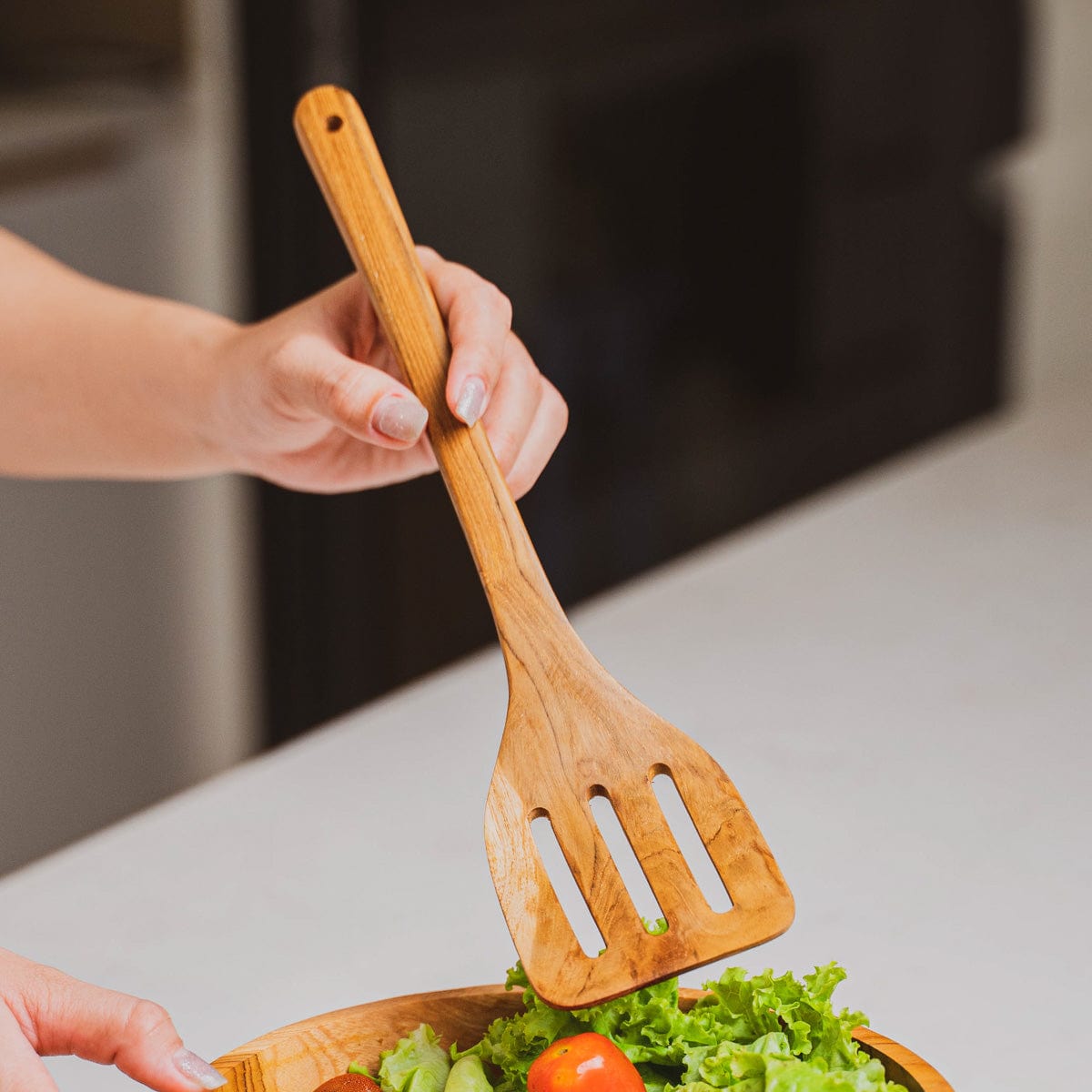 8-Pc Teak Wood Cooking Utensils Set