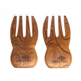Teak Wood Salad Serving Hands - Pair