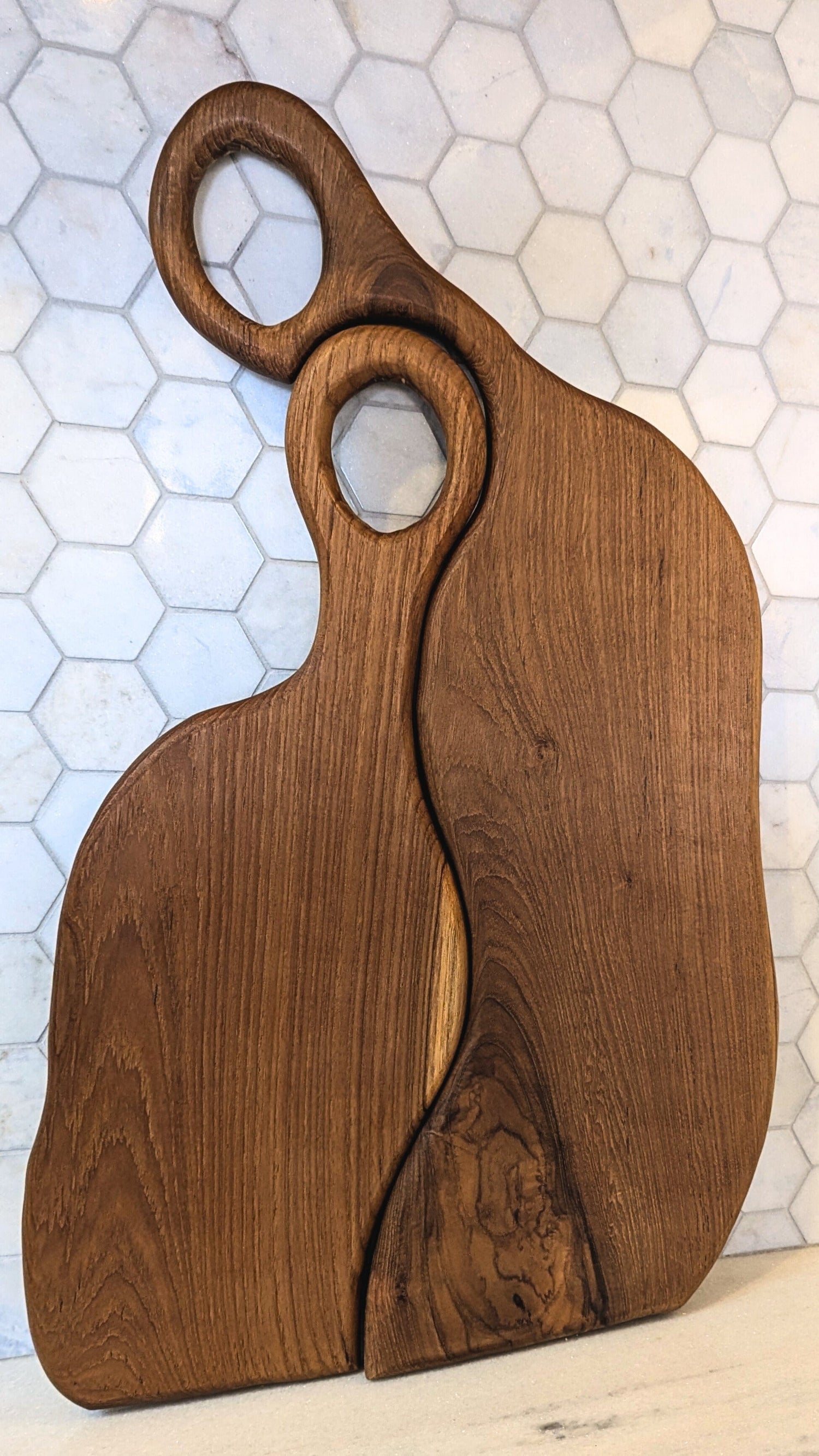 The Duo Teak Wood Charcuterie Cutting Board