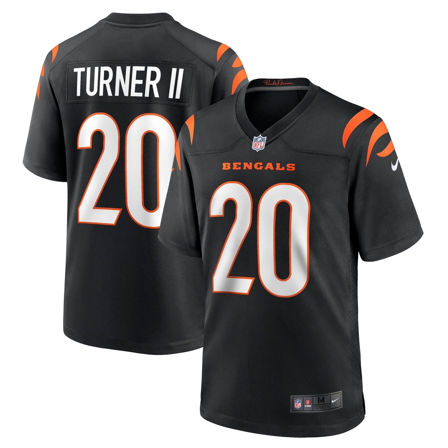 DJ Turner Cincinnati Bengals Nike Team Game Jersey -  Black