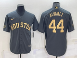 Men's Houston Astros Yordan Alvarez #44 Gray Baseball Jersey