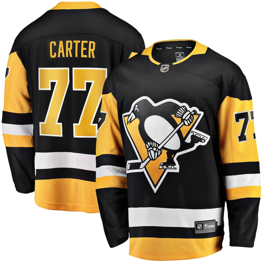 Men's Pittsburgh Penguins Jeff Carter Fanatics Black Home Breakaway  Jersey