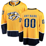 Nashville Predators   Home Breakaway Custom Jersey - Gold