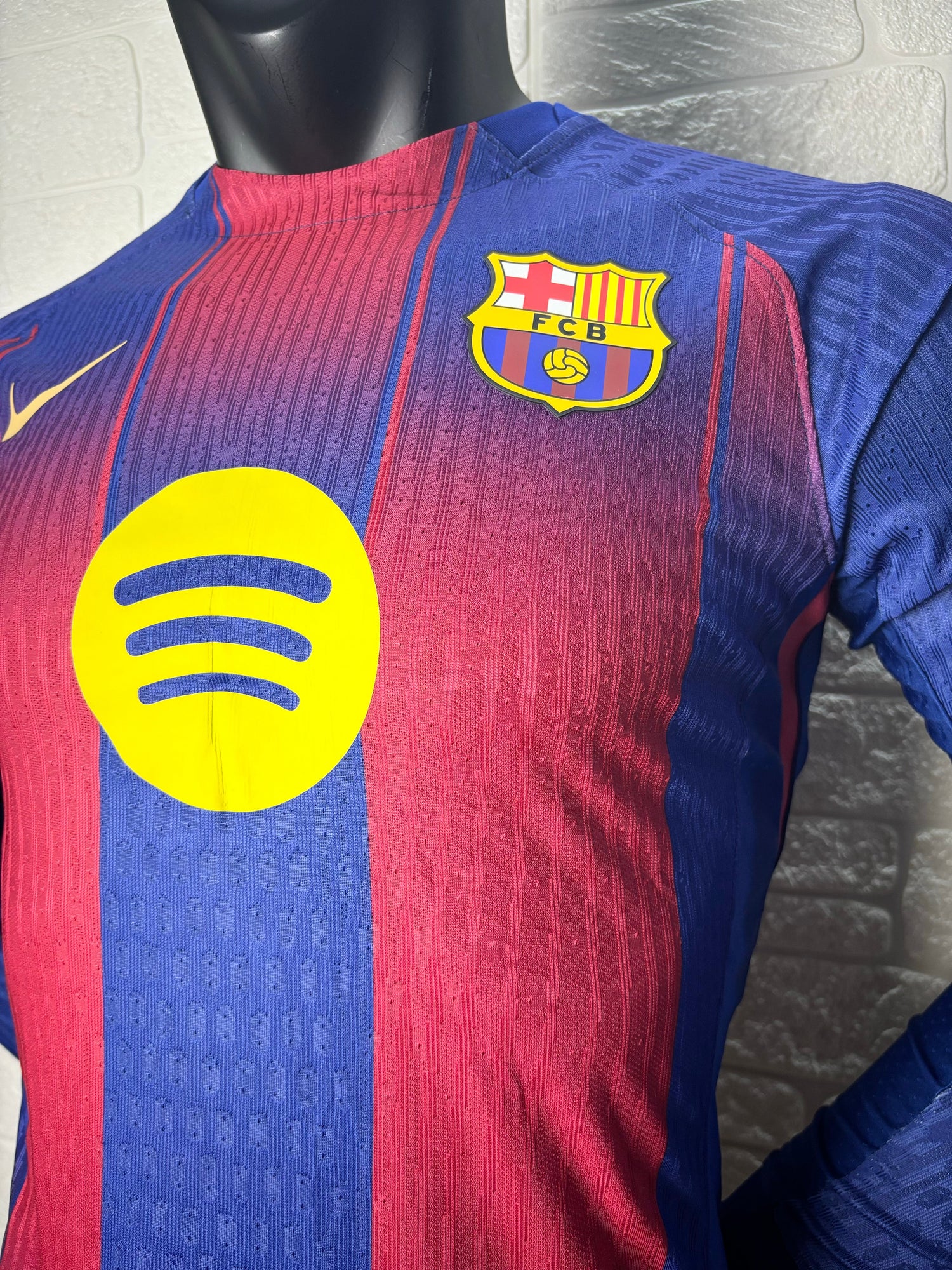 2025-26 FC Barcelona Home Long Sleeve Player Version Jersey