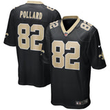 Bob Pollard New Orleans Saints Nike Game Retired   Jersey - Black