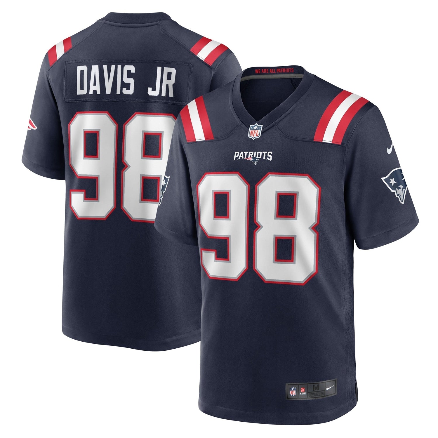 Carl Davis Jr. New England Patriots Nike Game   Jersey - Navy