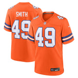 Dennis Smith Denver Broncos Nike Mile High Collection 1977 Throwback Retired   Game Jersey - Orange