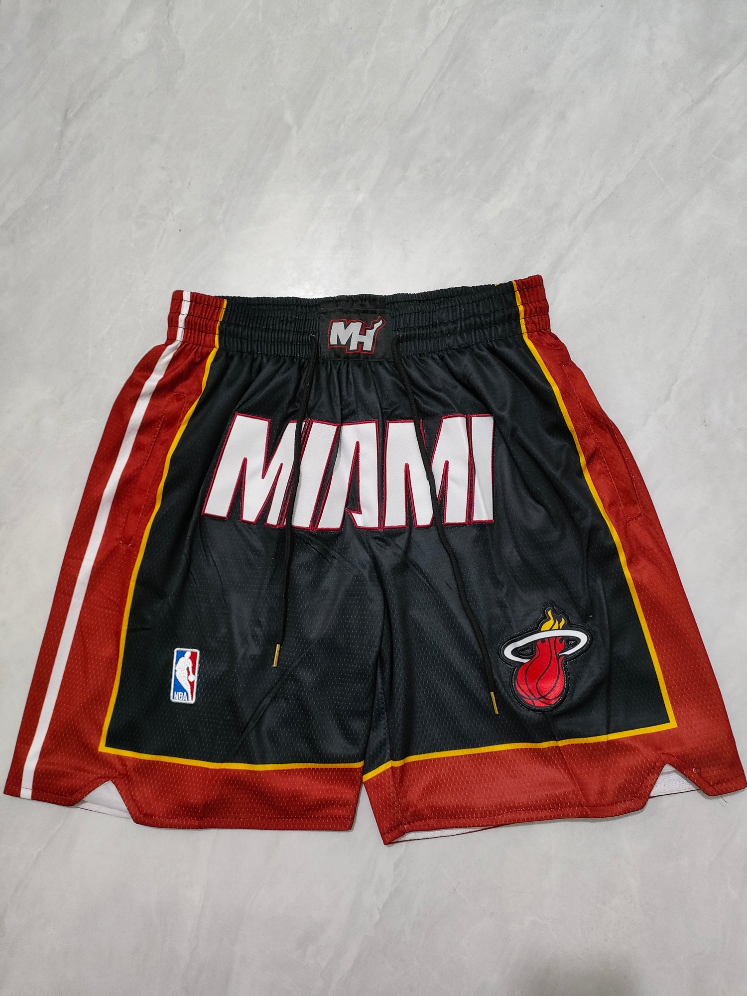 JUST DON Miami Heat Black Pocket Shorts