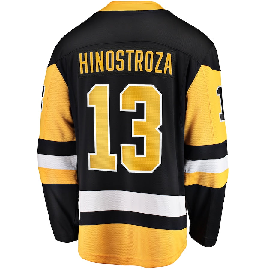 Men's Pittsburgh Penguins Vinnie Hinostroza Fanatics Black Home Breakaway Jersey