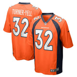 Delarrin Turner-Yell Denver Broncos Nike Game   Jersey - Orange