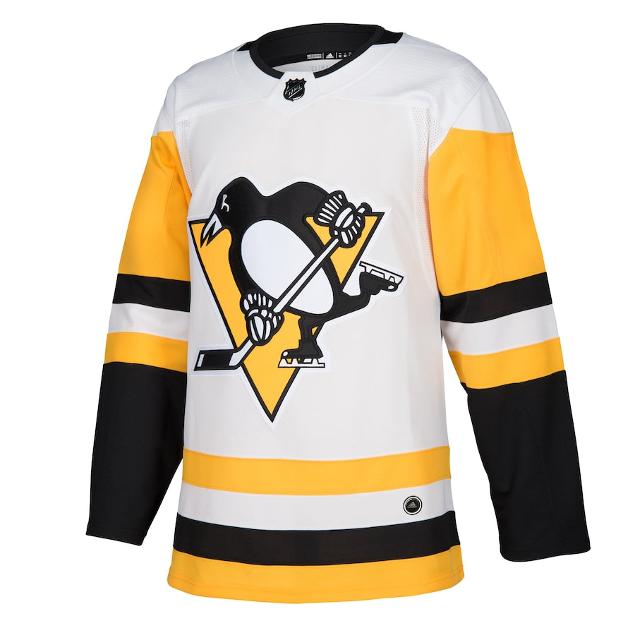 Men's Pittsburgh Penguins adidas White Away Authentic Blank Jersey