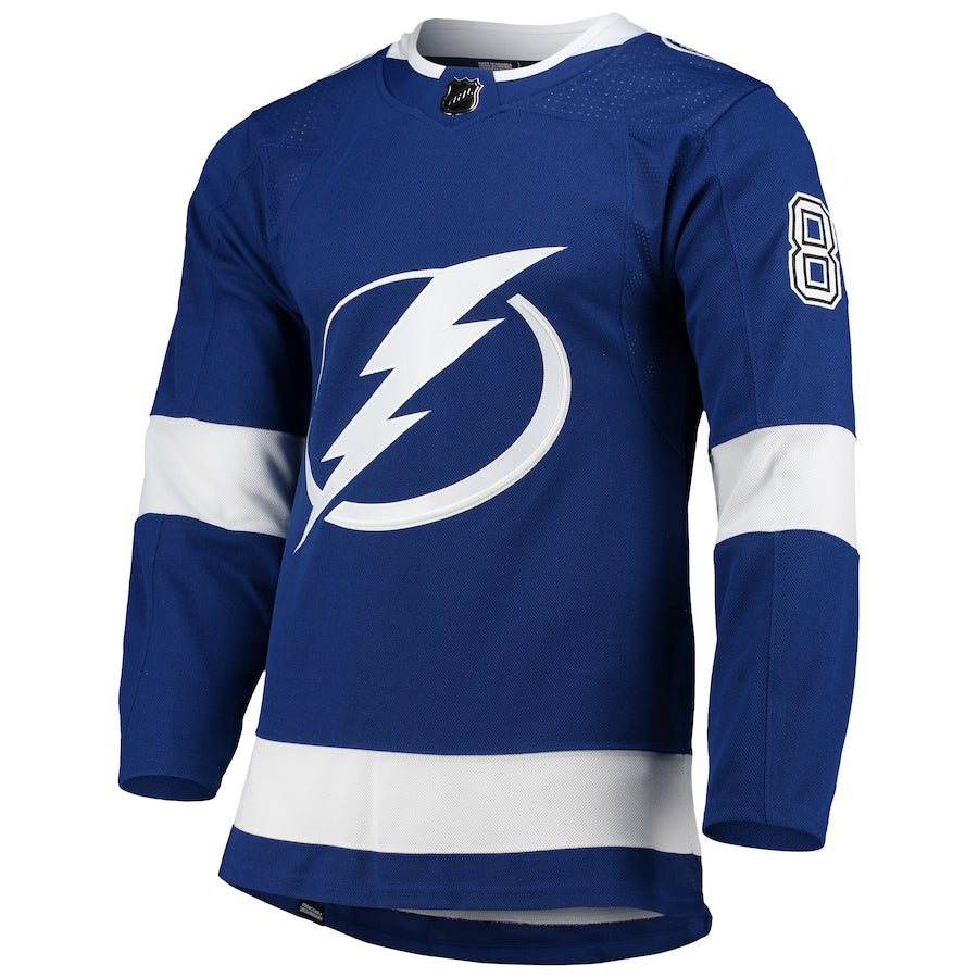 Men's Tampa Bay Lightning Nikita Kucherov adidas Blue Home Primegreen Authentic Player Jersey