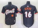 Men's San Francisco Giants Rafael Devers #16 Black 2025 City Connect Limited Player Jersey