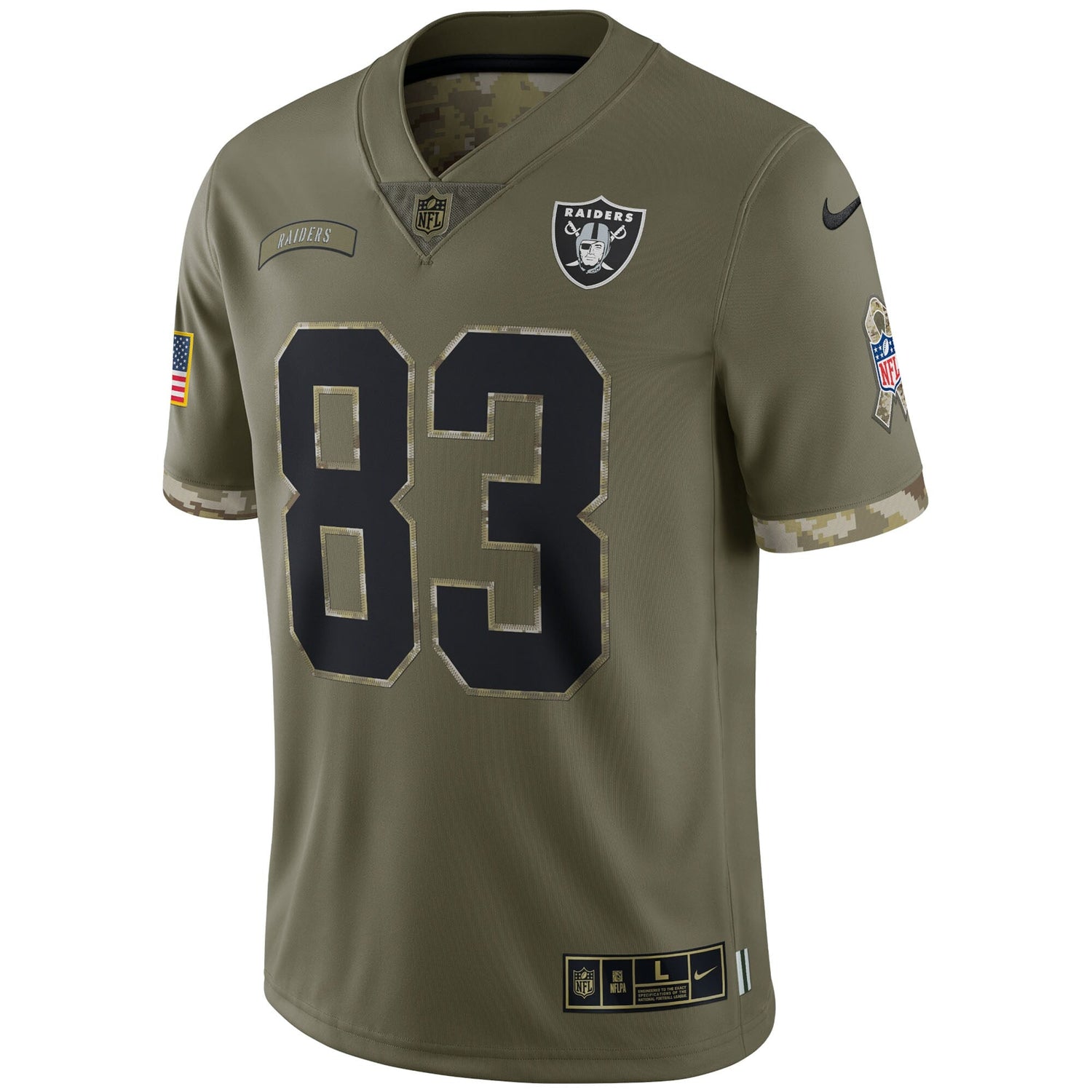 Darren Waller Las Vegas Raiders Nike Salute To Service Limited Jersey - Olive
